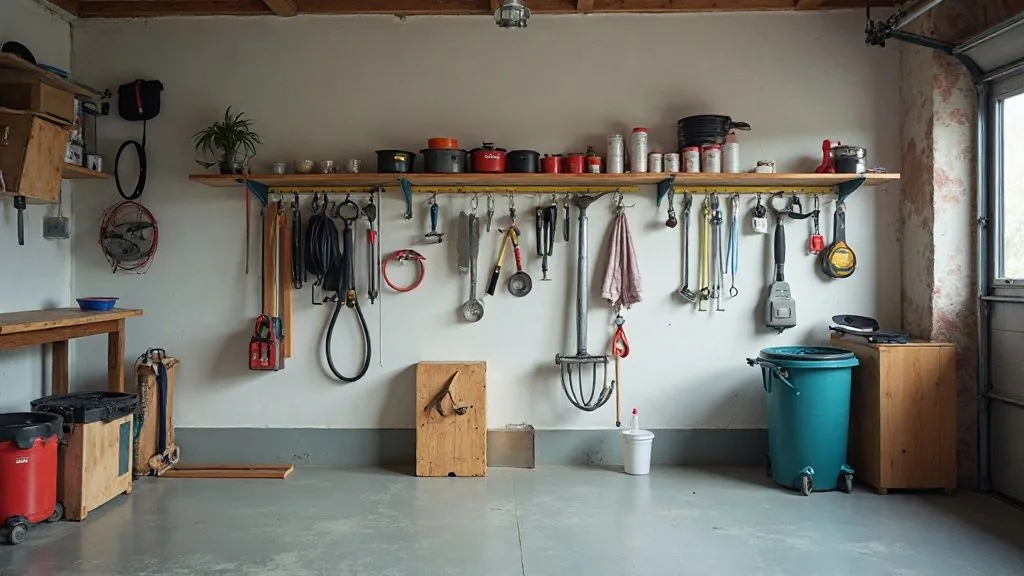 Aufgeräumte Garage mit Ordnungssystem